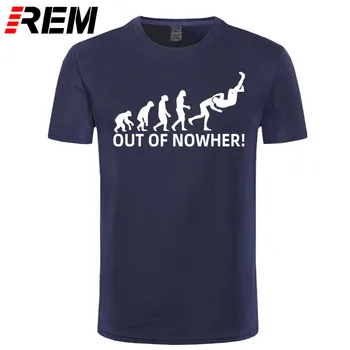 Памучен тениска унисекс RKO Outta Nowhere Evolution Забавен силует Подарък тениска с арт дизайн