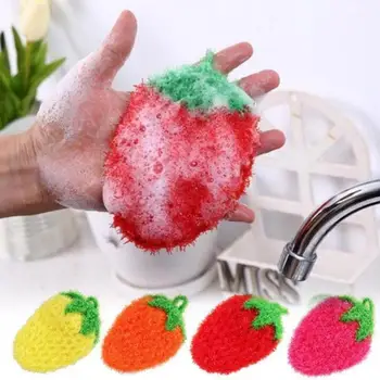 Парцал за почистване от микрофибър под формата на ягоди, лесно преносима парцал за миене на съдове, впитывающая противоизносную кърпа за миене на съдове