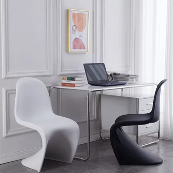 Пластмасови дизайнерски трапезни столове, луксозни, Модерно и Удобно градинско кресло за отдих на открито Nordic Clear Sillas Comedor Мебели за дома