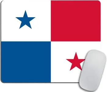 Подложка за мишка с флага на Панама, с правоъгълна нескользящий гума геймърска подложка за мишка,9,5x7,9 инча, 240 mm x 200 mm x 3 mm