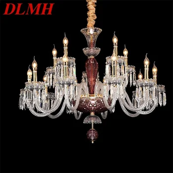 Полилей DLMH в европейски стил, led подвесная свещ, кристални осветителни тела, Луксозни осветителни тела за дома, хол