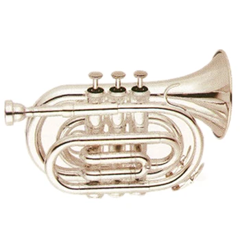 Посребрени клапи Monel Pocket Trumpet Тона Bb