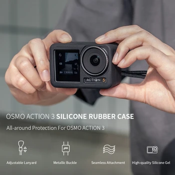 Прахоустойчив силиконов калъф за корпуса на фотоапарата Action 3, защитата на обектива от надраскване
