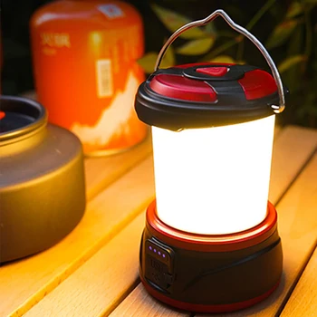 Преносим походный фенер външен led фенерче USB Акумулаторна походный фенер 4 режима на осветление Подвесная палатка Спасителна лампа