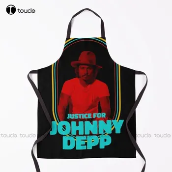 Престилка Justice For Johnny Depp, женски престилка Джони Деп за жени, за мъже, Унисекс, престилка за почистване на дома за възрастни, Нов Обичай престилка