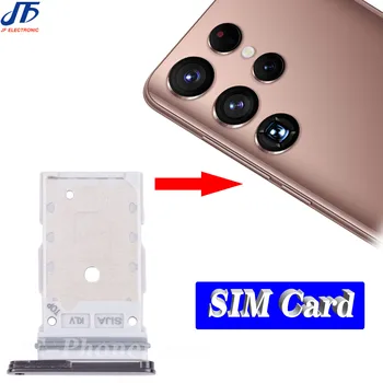 Притежателят на тавата за SIM-карти 20pcs за Samsung Galaxy S22 PLUS S22 Ultra резервни части адаптер