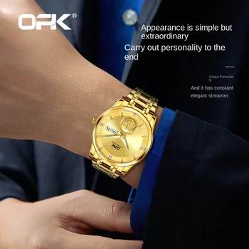 Производители на маркови часовници OPK в насипно състояние, най-продаваните кварцов часовник с двойно календар за мъжки часа