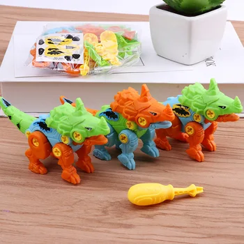 Пъзел с модел на динозавър в разглобено формата, събрани строителни блокове, детски играчки, подарък за рожден ден, 5 бр.