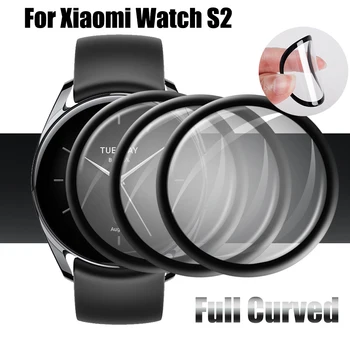 Пълно покритие, 3D извити умни часовници, защитни меки филм за Xiaomi Watch S2 42/46 мм, HD прозрачен защитен филм без стъкло