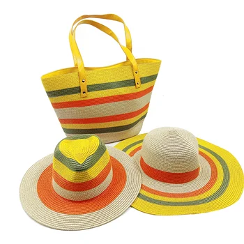 Пътна шапка от три части, жълта сламена шапка, плажна шапка, дамска шапка, Нова сламена шапка с плосък покрив, лятна солнцезащитная шапка за плажни пътуване