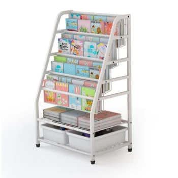 Пътуваща детска лавица за книги рафтове за съхранение на домакински прост шкафове, рафтове за съхранение на играчки, поставка за четене на книги с картинки