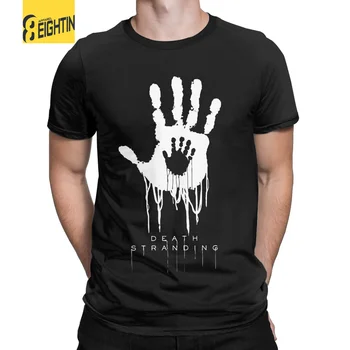 Реколта тениска на Death Stranding Hand, мъжки памучен тениска с кръгло деколте, риза Hideo Kojima с къс ръкав, идея за подарък, Дрехи