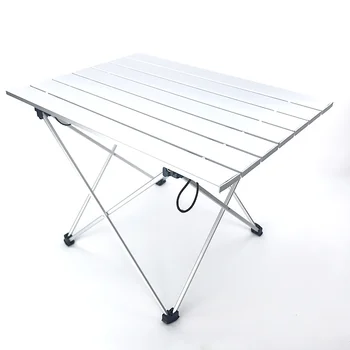 Ръчно преносима сгъваема маса за къмпинг от алуминиева сплав, Многофункционална сгъваема маса за хранене на открито, маса за барбекю за пешеходни разходки, пикник