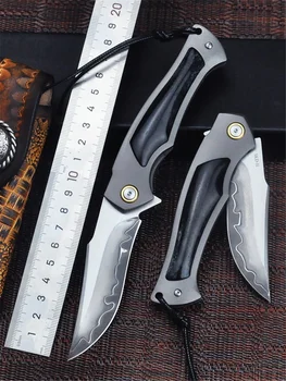 Сгъваем Нож от Стомана с Висока Твърдост SKD11 С Дръжка От Страусиной Кости За Оцеляване на Открито, Ловен Тактически Нож EDC, Походный Инструмент