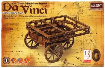 Серия от машини Academy 18129 Da Vinci Класическата оригинална самодвижущаяся кошница за пазаруване Пластмасов модел комплект