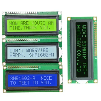 Син Жълто-зелен сив SPLC780 5 НА 3,3 НА 16*2 паралелен модулен екран 1602 16x2 знаков LCD дисплей