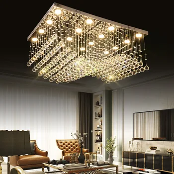 Скандинавска led кристален полилей K9, модерно осветление, висящи лампи за ресторант, всекидневна, декориране на дома, лампа