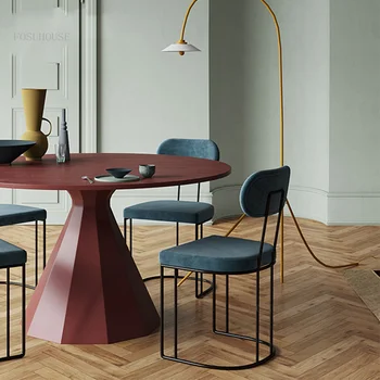 Скандинавски Мебели за дома от ковано желязо, Трапезария Столове, проста модерна Облегалка за кафе, ежедневното стол за гардероб, стол за грим нокти