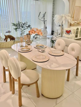Скандинавски дизайн фотьойл, Работно бюро, Козметичен стол за грим, Лесен луксозен стол за домашна трапезария от овча вълна