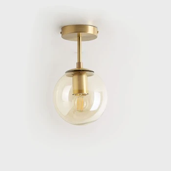 Скандинавски минималистичен тавана лампа, Модерен през Цялата Стъклена топка, Таван полилей, Лампа за коридора, Интериор за дневната, Ресторант, led осветителни тела