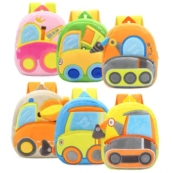 Сладък детски училищни чанти, 3D мультяшные камиони, машини, плюшена детска раница за детска градина, ученически чанти за момчета и Момичета, Мини Малка Раница