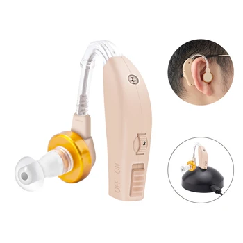 Слухови апарати BTE, акумулаторна батерия ушния усилвател на слуха, мощен регулируем слухов апарат, усилвател на звука, слуховое устройство за възрастните хора