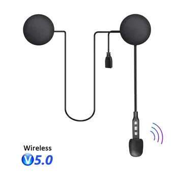 Слушалки за мотоциклетни каски, съвместими с Bluetooth 5.0, стереомузыкальная слушалки за мото, безжичен микрофон, слушалки с поддръжка на Siri