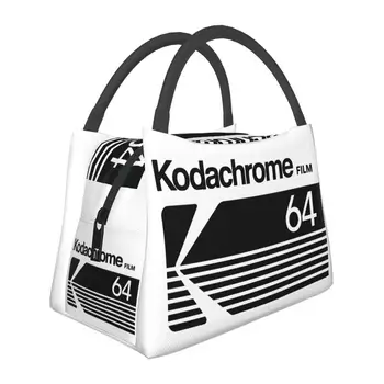 Сменяеми обяд кутии с логото на Kodak Kodachrome Термоохладитель за фотографа, чанта за обяд с изолация за хранене, Пътен работен контейнер Pinic
