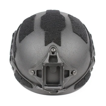 Спортен тактически шлем от непористого въглеродни влакна черен цвят за спорт на открито