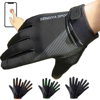 Спортни ръкавици, мъжки вело ръкавици за сензорен екран за целия пръст, мотоциклетни велосипедни ръкавици, Ръкавици за езда, планинско колоездене M/L/XL