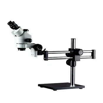 Стереомикроскоп с тринокулярным увеличение със завъртане на 360 градуса 3,5 X-270X с две рычагами и стереомикроскопическим увеличение с 1,5 X помощен обектив