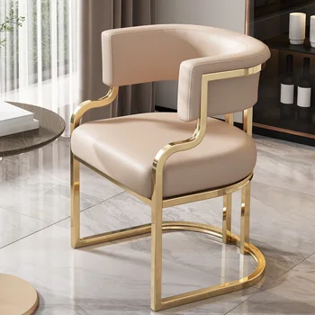 Стол за дневна, Акцентные Столове, Дизайнерски Столове, метални крака, Аксесоари за Дневна, минималистичная италиански мебели Muebles De La Sala