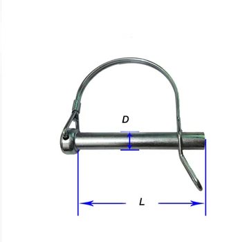 Стоманен предпазен щифт D-образна форма повече от 6,3x37 мм, о-пръстен, разъемный габър, с диаметър разъемного закрепване, стоманени пружини битумен болт, най-бързият заключване DIN11023