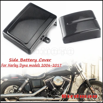 Страничен капак на Отделението за батерията от Сажди за Harley Low Rider Street Bob Fat Bob Wide Glide Switchback FLD FXDB FXDL FXDF 2006-17