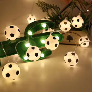 Струнен лампа футболна форми с ниска консумация на пластмаса за Хелоуин, Коледа фестивал, декорация за партита, led приказни светлини за дома