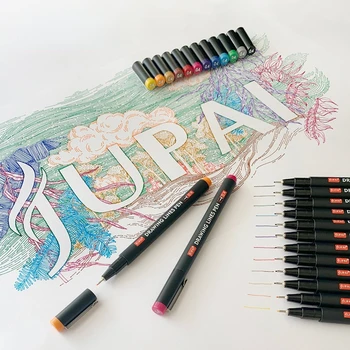 Студентски рисовальная проследяване, артистичен дизайн, скици, направи си сам, 12-цветна писалка с ширина линия, цветен спринцовка-дръжка