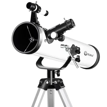 Телескоп с 875-Кратно Увеличение 114 мм Голям Калибър, Нова Актуализация Фокусиращ, Астрономически Телескоп, Монокуляр за Гледане на Звездите и Луната, в Дълбокия Космос