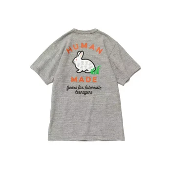 Тениска Human Произведено От Памук в slub За Мъже И Жени, Тениски с Принтом Заек, Тениски