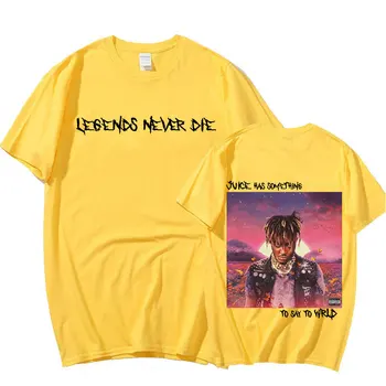 Тениска времена Juice Wrld Legends Never Die, Сок има какво да каже Wrld, Тениски хип-хоп Певица, Тениска с графичен принтом
