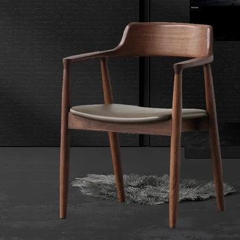 Трапезария стол от луксозен дърво, модерен лоби на хотела, трапезни столове в скандинавски стил, Дизайн на кухня, Тапицерия Sillas Para Comedor