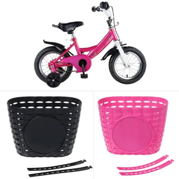 Удебелена Велосипедна кошница, куха пластмасова Триколка, държач за скутер, държач за предна волана, Велосипедна езда за детски велосипедни аксесоари