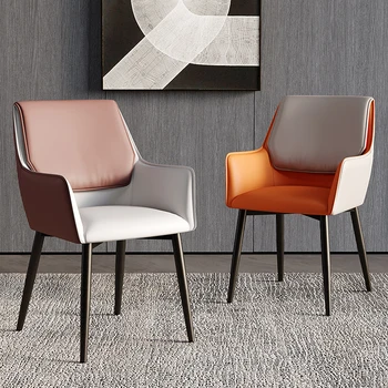 Удобна трапезария столове в скандинавски стил, модерни възглавници, меки офис стол, суета, дизайнерски мебели за хола Silla Comedor