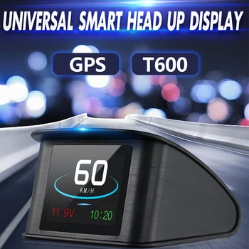 Универсален HUD Интелигентен цифров измервателен дисплей + GPS за измерване на Скоростта МИЛИ/ч км/ч, авто LCD дисплей