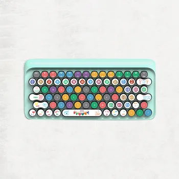 Универсални кръгли етикети за ключове с мультяшными 104 бутони, творчески сладък модел, настолна клавиатура, джоб за игрални клавиатури, самоклеящийся