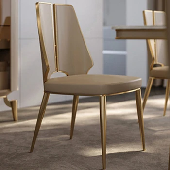 Уникално Елегантно Модерно Стол Минималистичен Бял Цвят С Индивидуални акценти Столове За хранене Sillas Para Comedor Мебелите за дневна