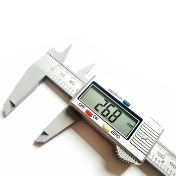 Цифрови calipers Измерват 150 мм, 6-инчов LCD-електронен сензор от въглеродни влакна, уреди за измерване на височина, микрометър
