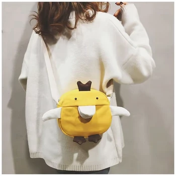 Чанта за мобилни телефони, холщовая чанта през рамо за жени, скъпа чанта-уточка за момичета, дамски ежедневни модерна чанта-месинджър