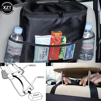 Чанта-органайзер за съхранение на задната седалка на колата, автомобили подвесная чанта, кутия за салфетки с множество джобове за съхранение в колата, бутилка за увиване в стила на автомобила