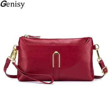 Чанта през рамо от волска кожа ярки цветове за жените, пътна чанта 2023, модни проста чанта-месинджър, женствена чанта през рамо