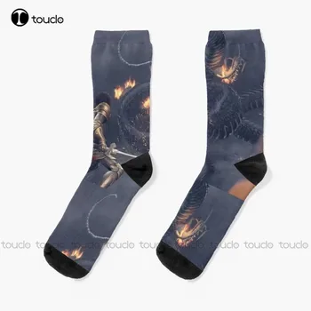 Чорапи Ichiban'S Dragon Quest, спортни чорапи, висококачествени Елегантни сладки сладки памучни чорапи с шарките на Kawai, дигитален печат 360 °